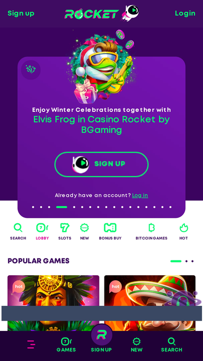 casino rocket Gameplay